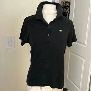 LaCoste Izod black knit pull over S/M